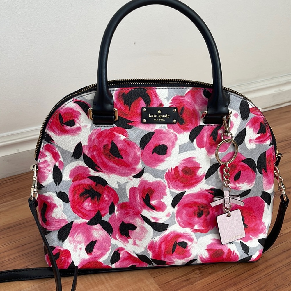 Kate spade bag—Sadie dome satchel with bag charm
